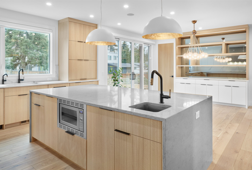 Modern New Home Rift Cut White Oak Kitchen Modern Kitchen