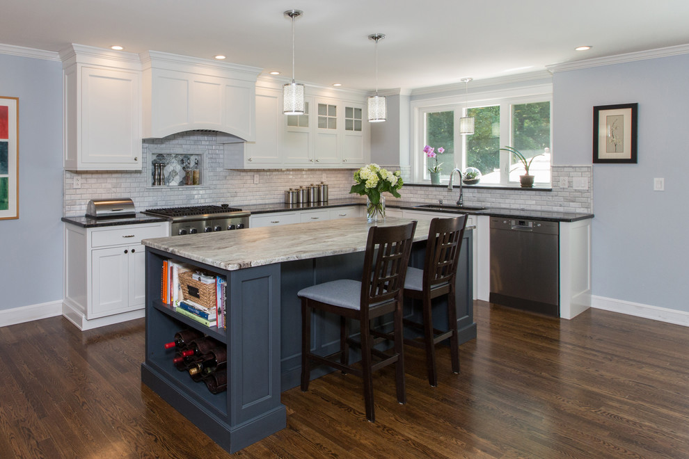 Inspiration for a transitional kitchen remodel in Boston