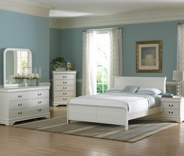 Homelegance Marianne 6 Piece Panel Bedroom Set in White