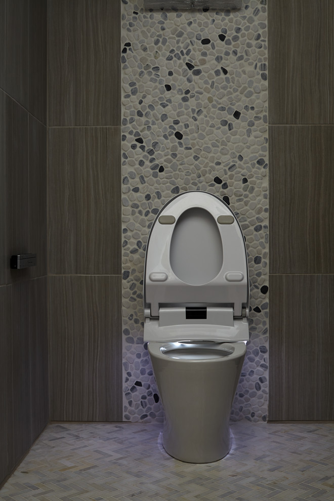 Inspiration for a modern bathroom remodel in St Louis