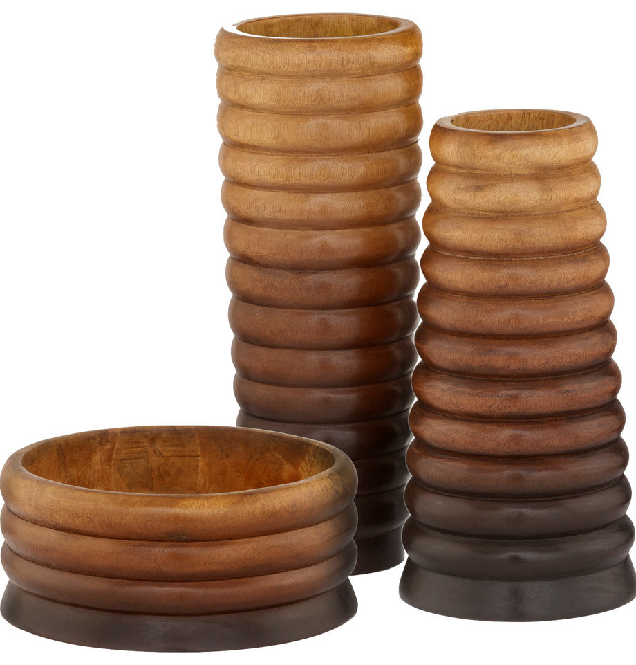 Ondula Collection Vases, 3-Piece Set