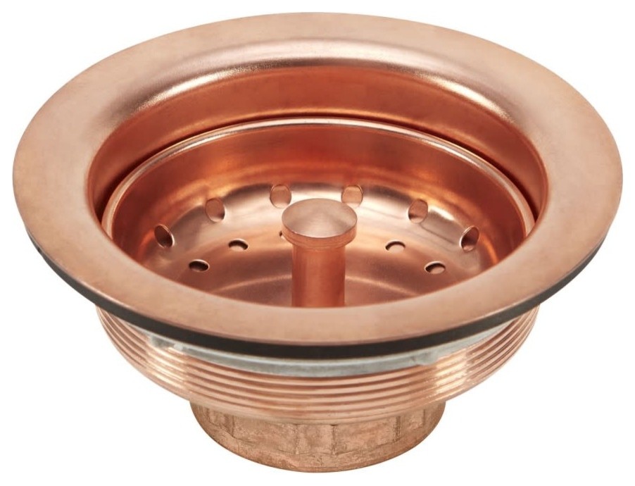 copper kitchen sink basket strainer