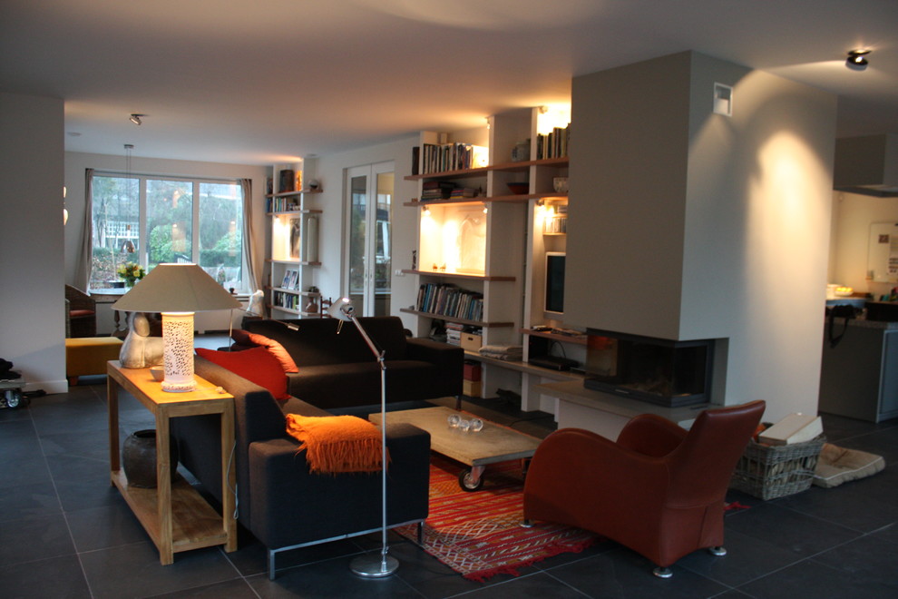 Living room - contemporary living room idea in Amsterdam
