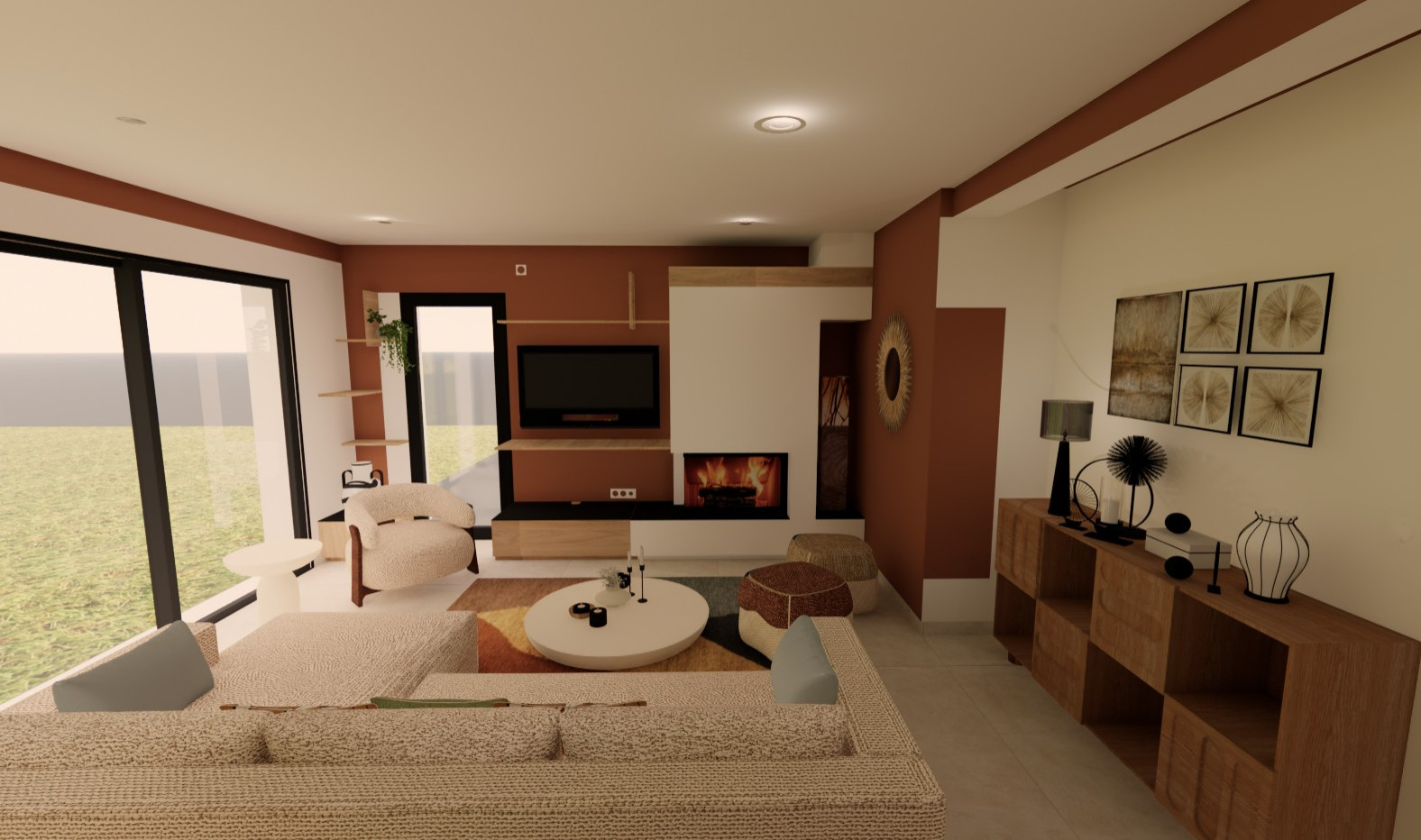 Créer une ambiance arty et chaleureuse dans une superbe maison contemporaine