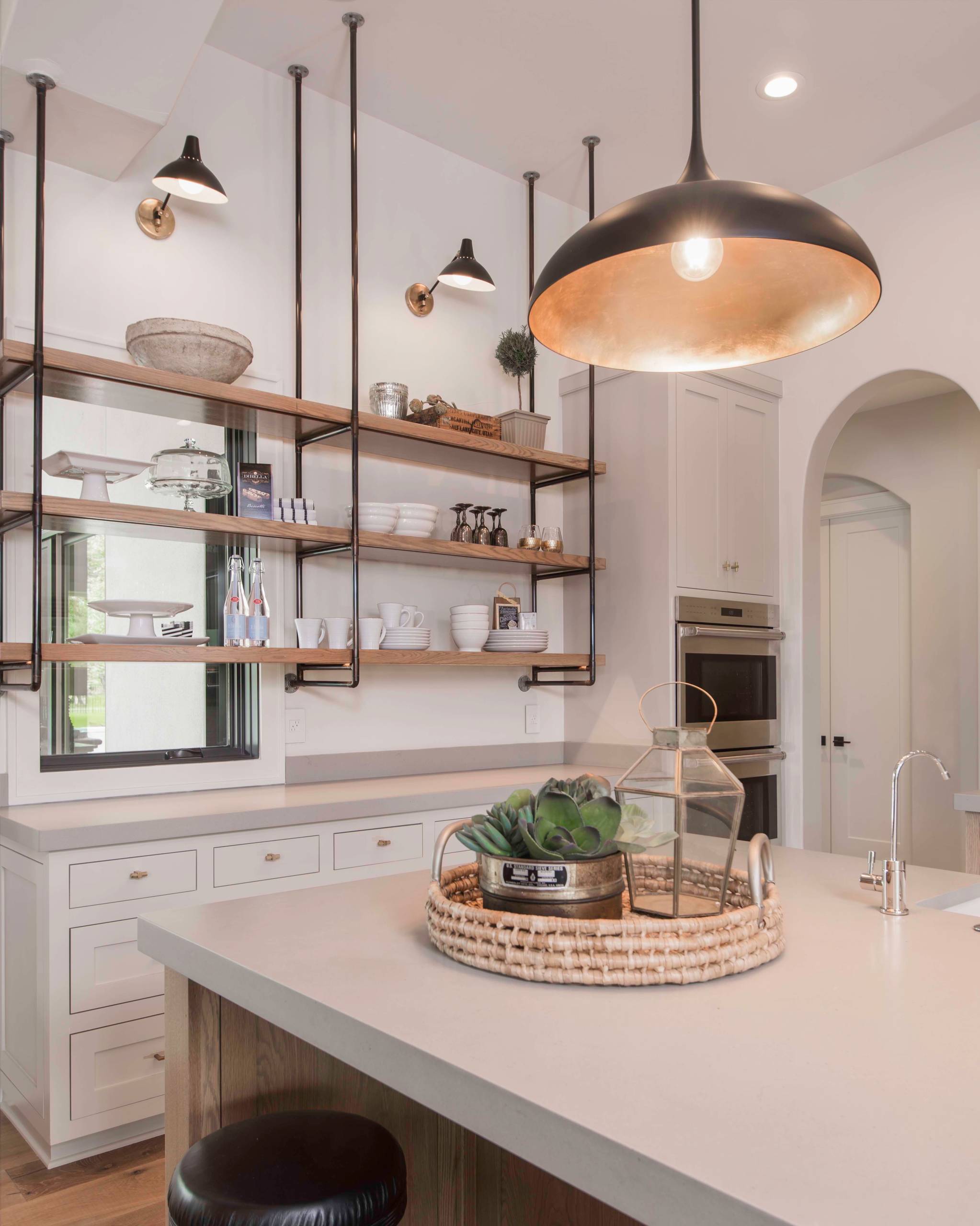 Where to Hang Open Shelves in the Kitchen, image size:2046x2560