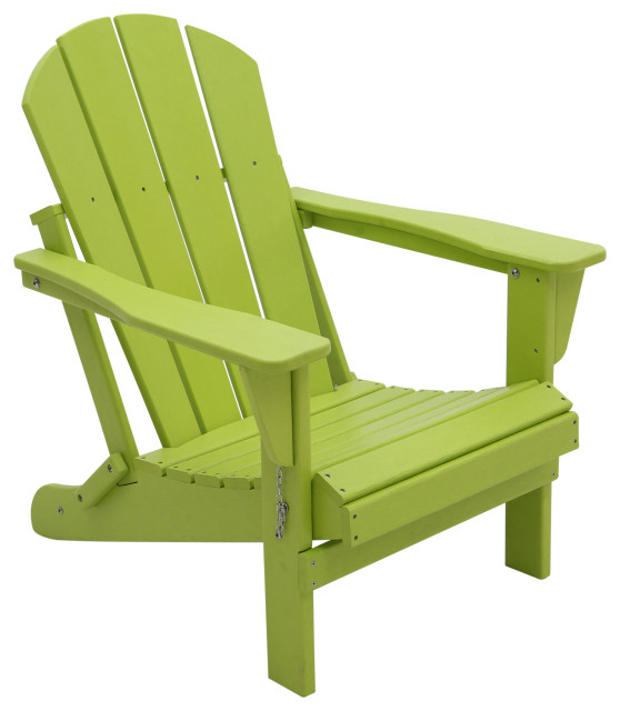 Westintrends Outdoor Folding Poly Adirondack Chair For Backyard Balconies Etc Contemporary Chairs By Westin Houzz - Poly Plastic Patio Furniture