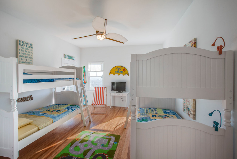 Design ideas for a beach style bedroom in Santa Barbara.