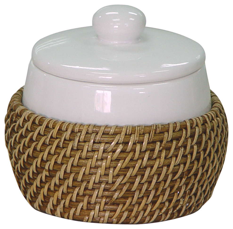 Bathroom Cotton Jar Ceramic 701098 Traditional Bathroom Organizers