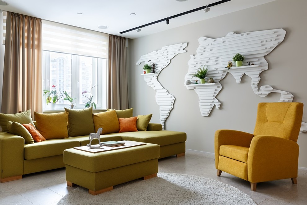 Яркое решение для минималистичного интерьера