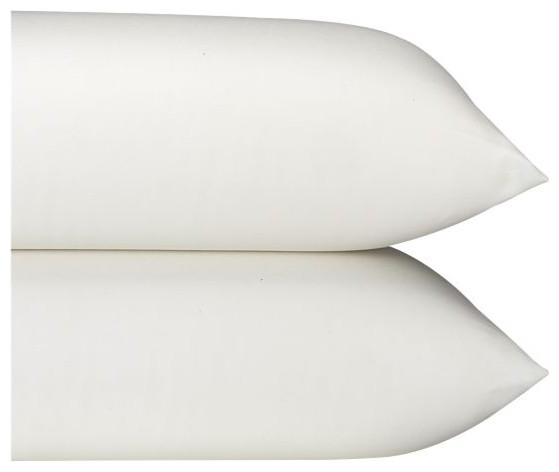 Set of 2 Sateen Ivory Pillowcases