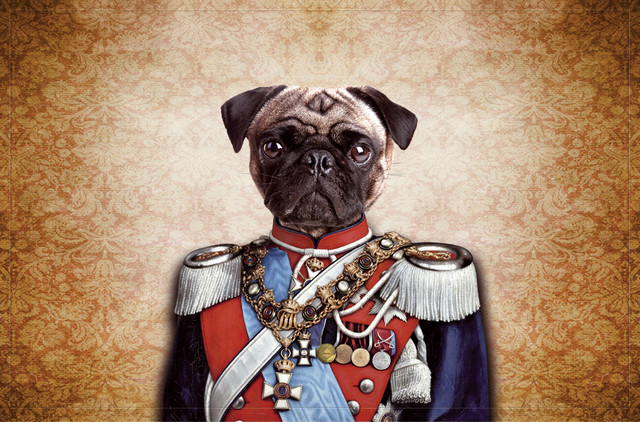 Pug In Uniform Gallery Door Mat, Small