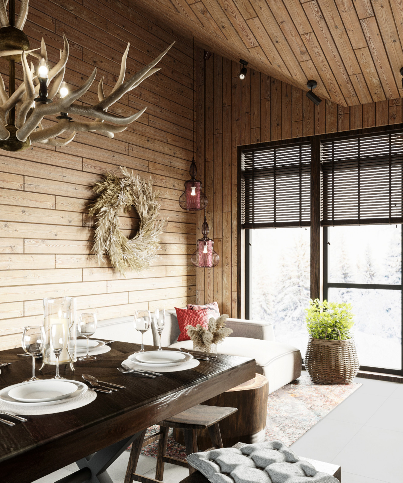 Интерьер бани в парк-отеле