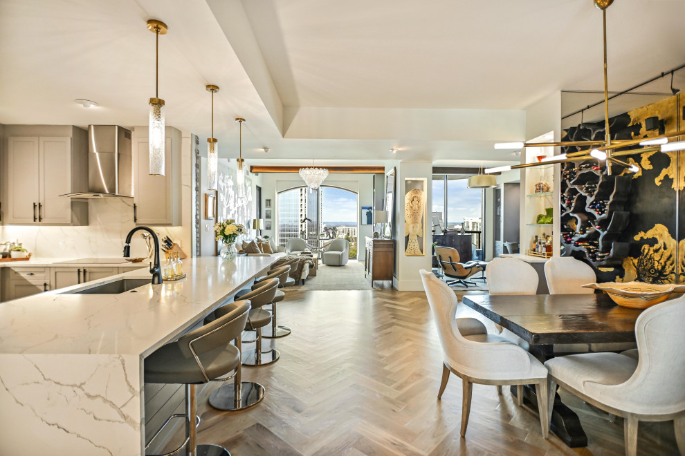 Inspiration for a contemporary living room remodel in Atlanta