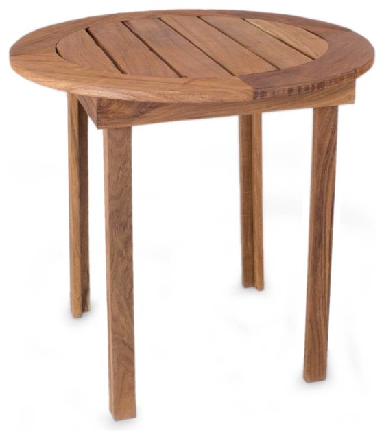 Novica Paradise Hacienda Wood Round Accent Table Transitional Side Tables And End Tables