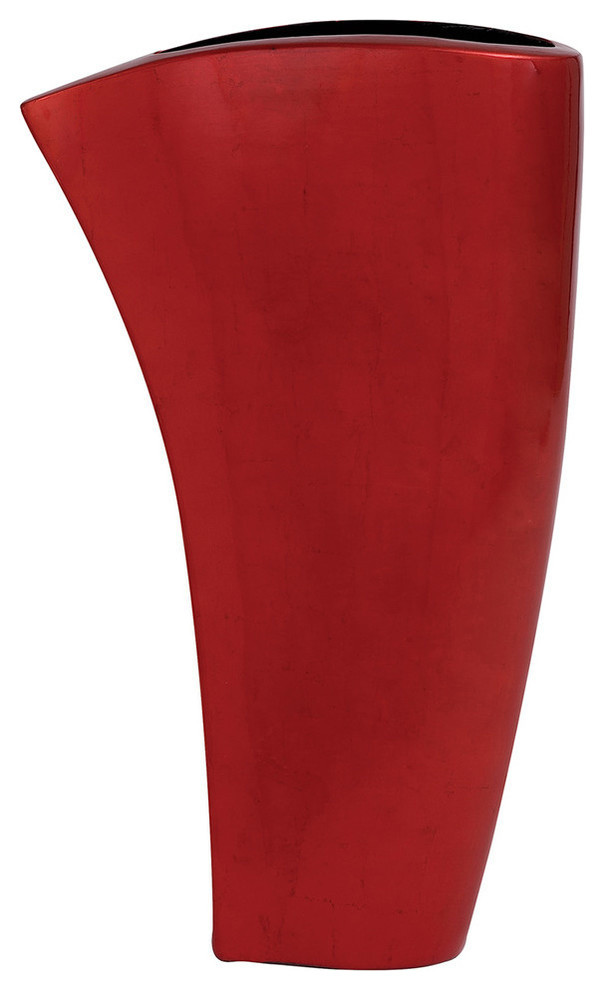 Vase - 20 to 24 inch high and red contemporary ceramic table vase idea