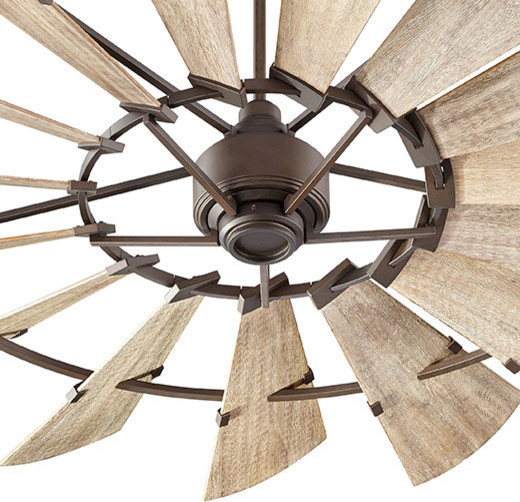 Windmill Transitional Ceiling Fan In Oiled Bronze