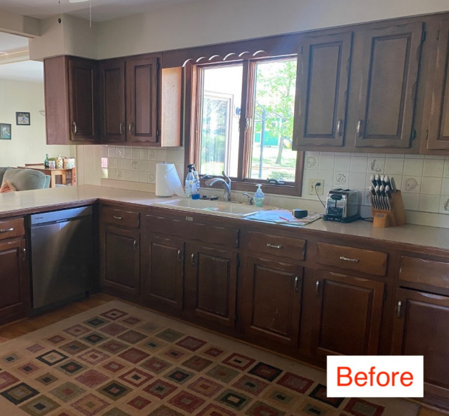 Kitchen Refresh Before & After transitional