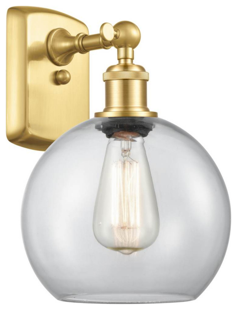 1-Light 8" Sconce Satin Gold -  Bulb Included