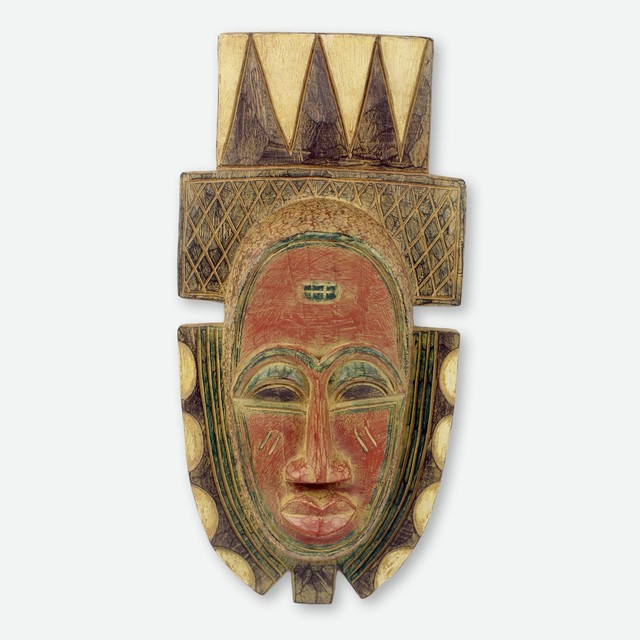 Novica Fia African Wood Wall Mask