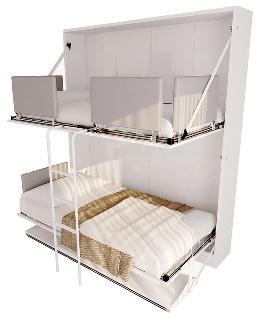 Pensiero T Twin Wall Bunk Bed With Table Contemporary Murphy Pensiero T Twin Wall Bunk Bed With Table Contemporary Murphy Beds By Turbo