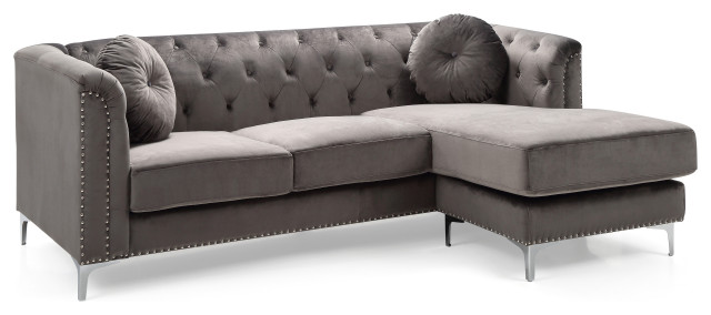 Pompano Sofa Chaise, Dark Gray
