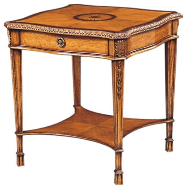 Scarborough House Side Table Birdseye Maple Rosewood Marquetry