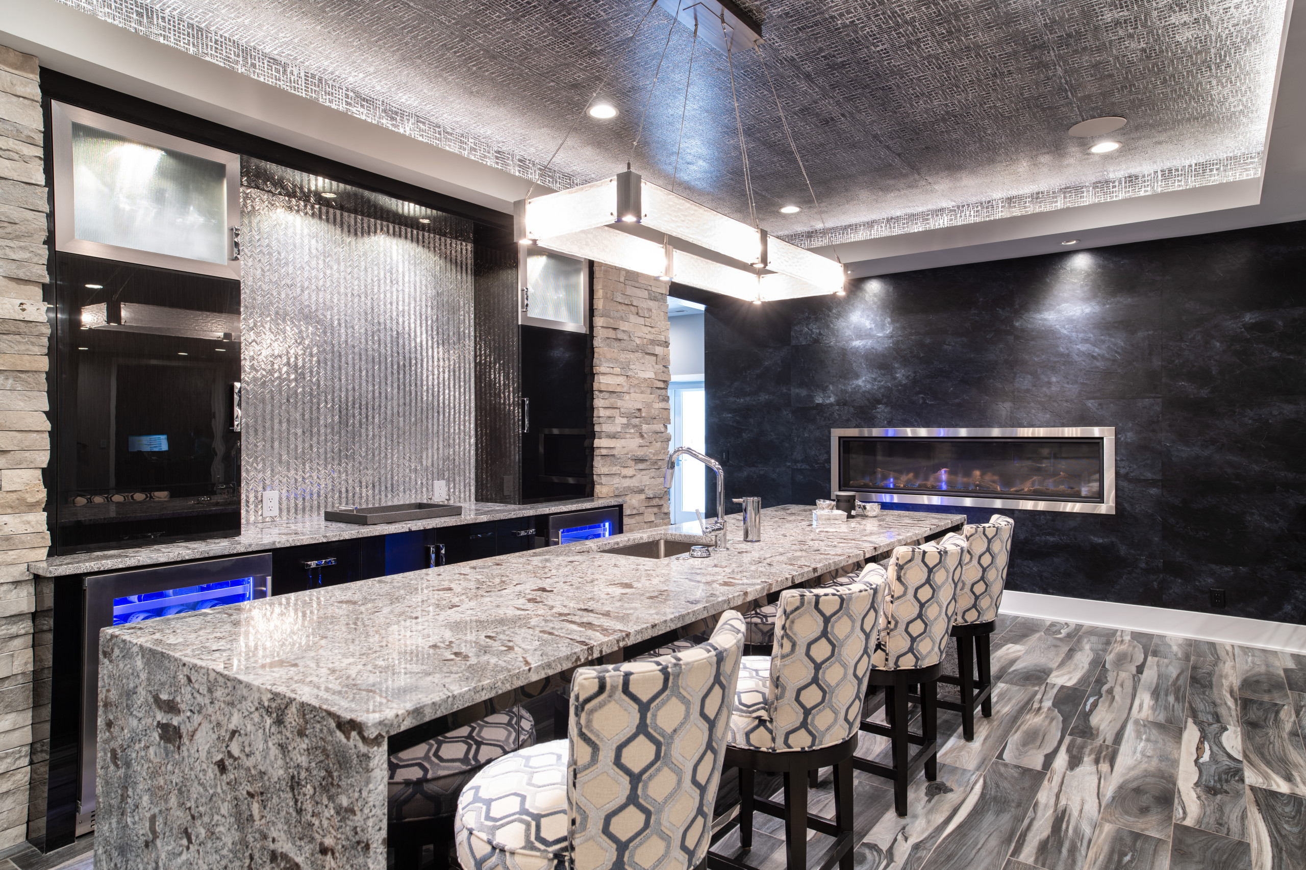 Modern Style Custom Basement | Sterling Ridge