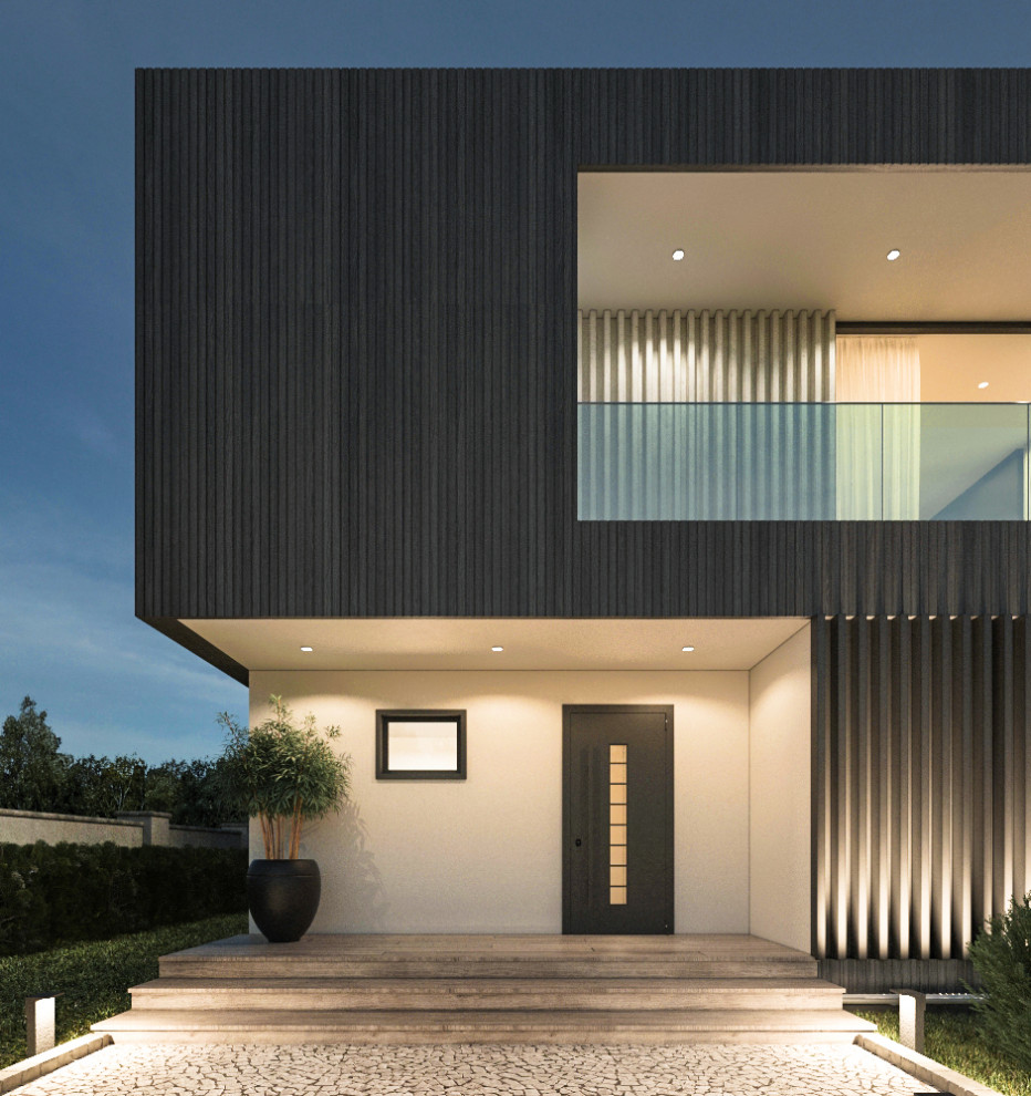 Двухэтажный современный дом для молодой семьи