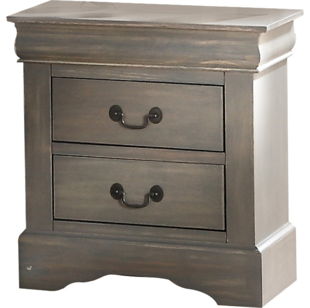 Louis Philippe Iii Nightstand, Antique Gray Modern Nightstands And