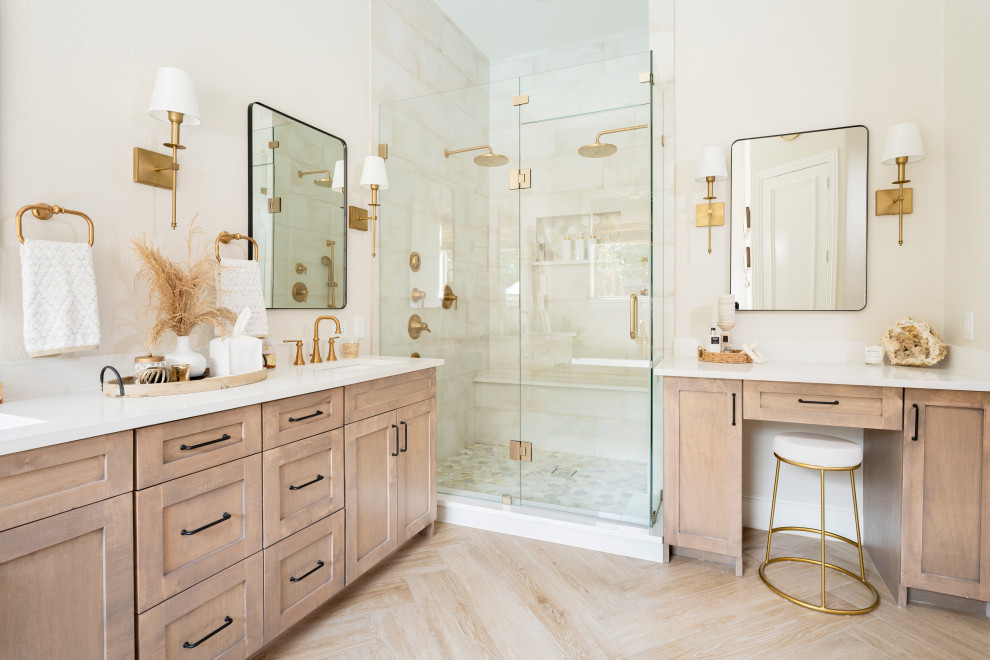 White Oak Master Bathroom - Transitional - Bathroom - Dallas - by Zion ...