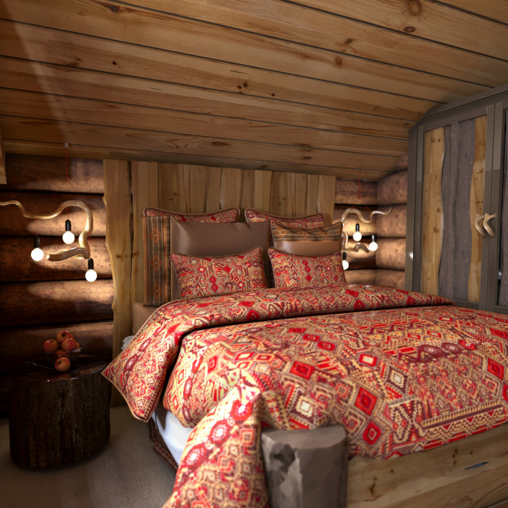 Гостевой деревянный домик, 2 этажа,