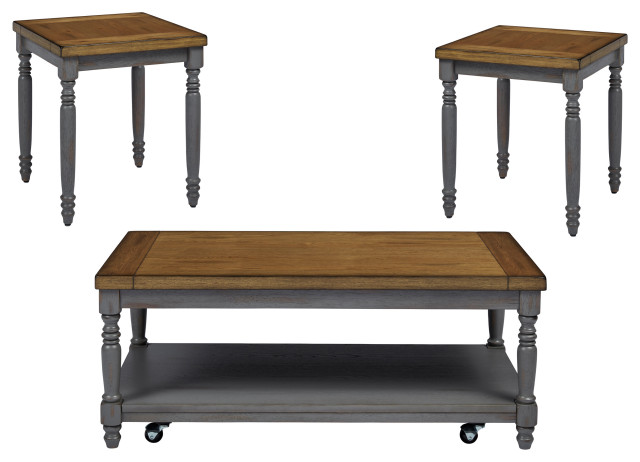 Grayton Lane 3 Pack Tables Cocktail 2 End Tables French Country Coffee Tables By Hedgeapple Houzz