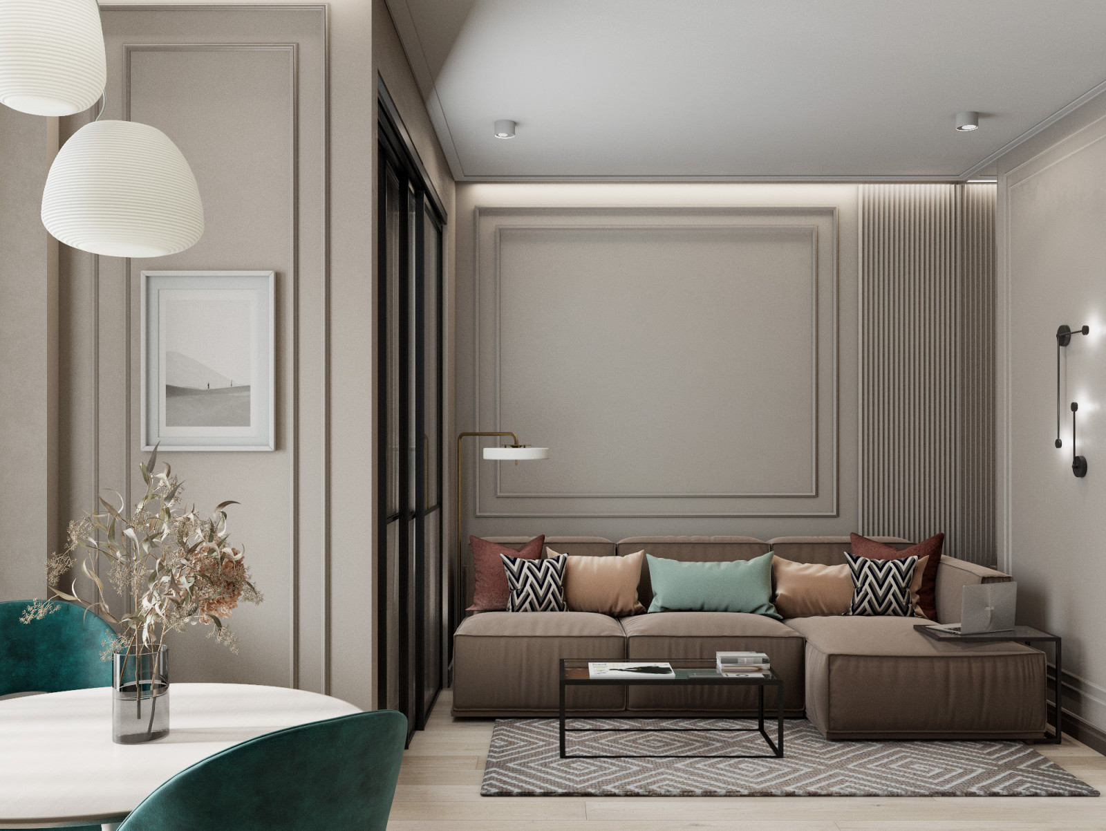 Кофе, мята и корица.