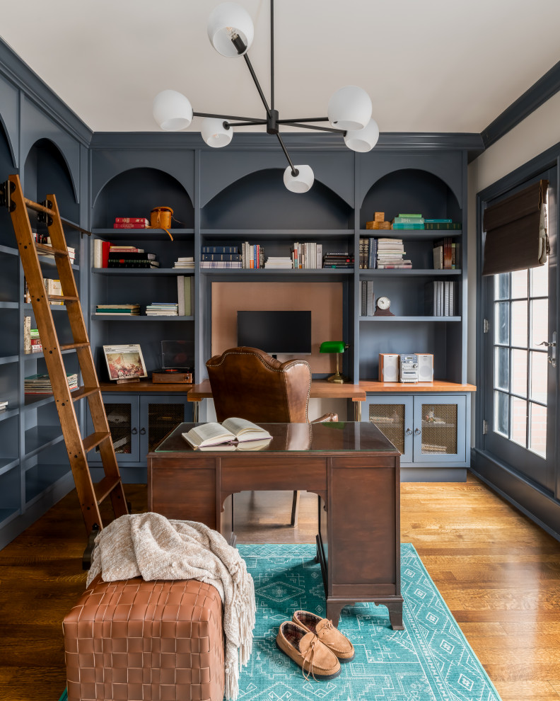 Custom Built-ins Transform this Old Town Home Office - Transitional ...