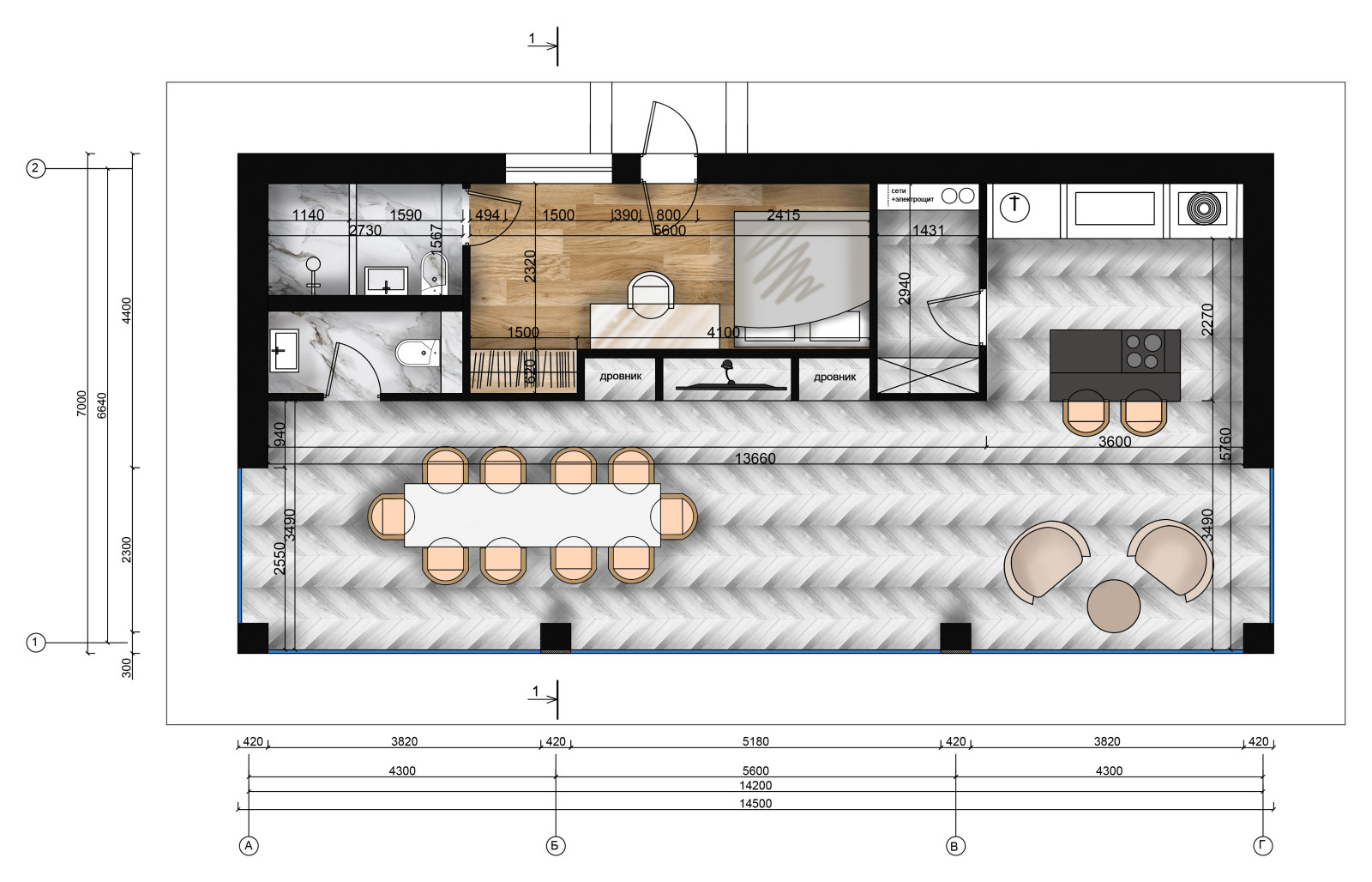 Беседка с панорамным остеклением.