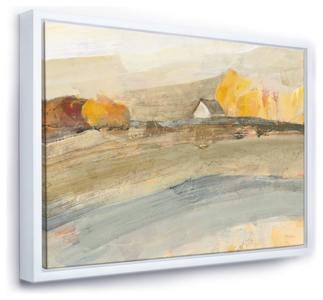 Designart Orange Brown Farm House Modern Farmhouse Framed Wall Art, 40x30 Farmhouse Prints