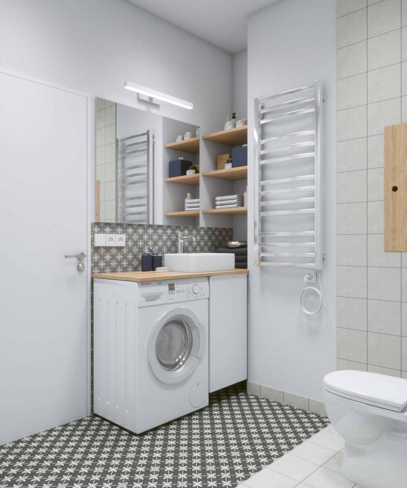 Черно-белый интерьер