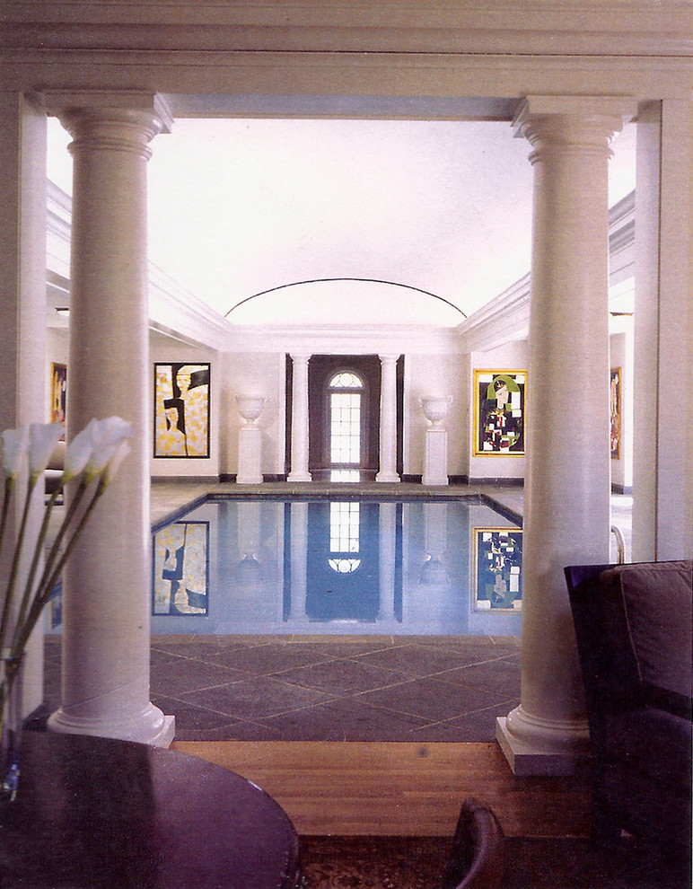 Photo of an expansive traditional pool in New York.