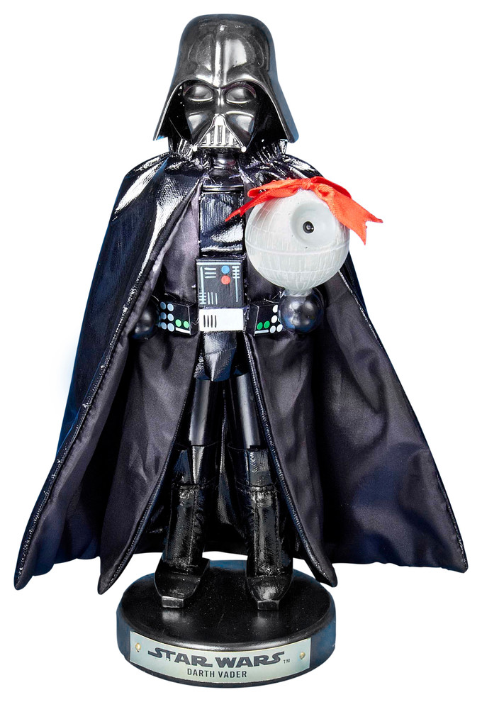 10" Darth Vader With Death Star Nutcracker Contemporary Holiday Accents And Figurines by