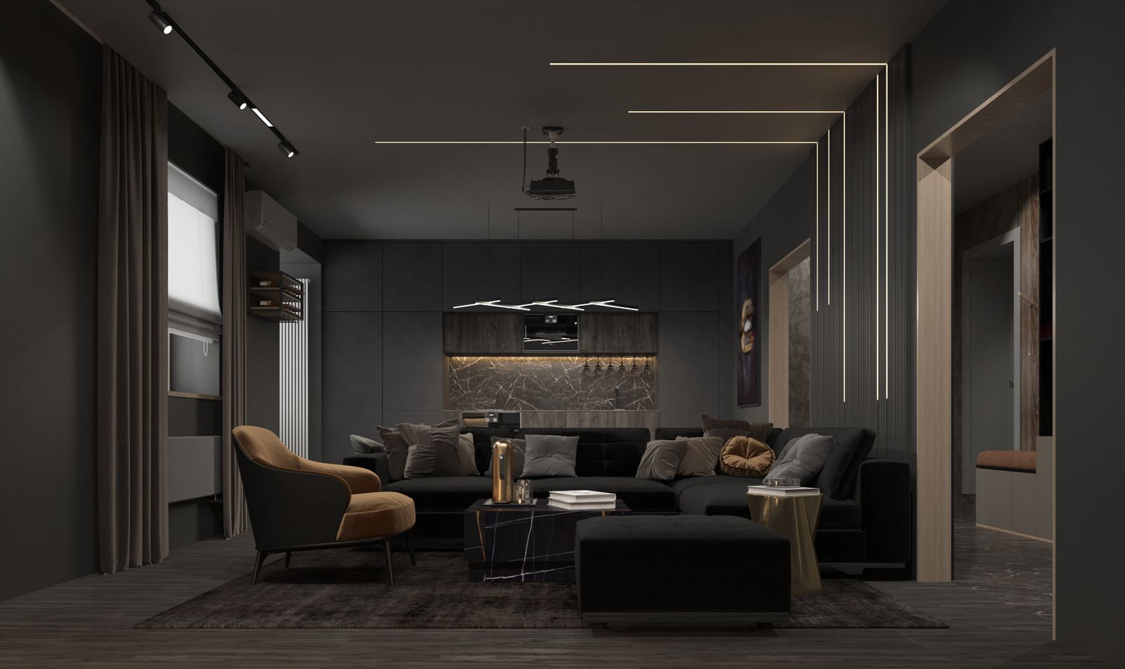 Дизайн 2х-этажной квартиры в Липецке