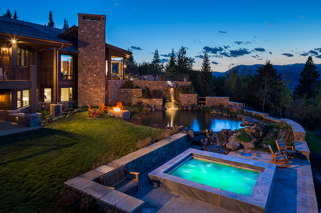 Jackson Hole rustico-piscina
