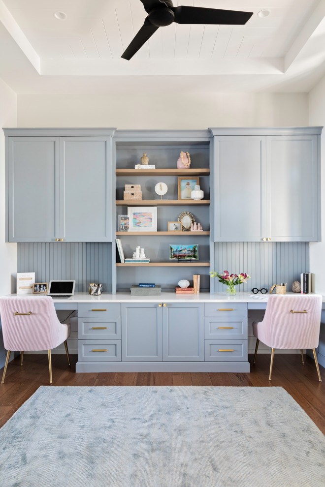 Inspiration for a coastal home office remodel in Tampa