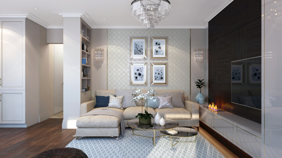 Дизайн квартиры в Киеве."Пудровый интерьер"