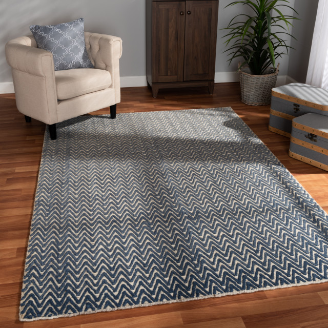 Modern Abstract Gray 6x8 Area Rug Contemporary Swirl Carpet Actual 5'3"x7'2" 