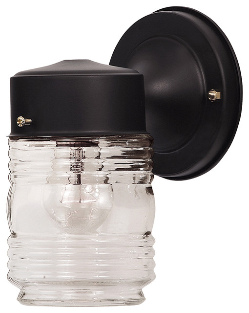 Exterior Collections Jelly Jar Outdoor Wall Sconce Beach Style