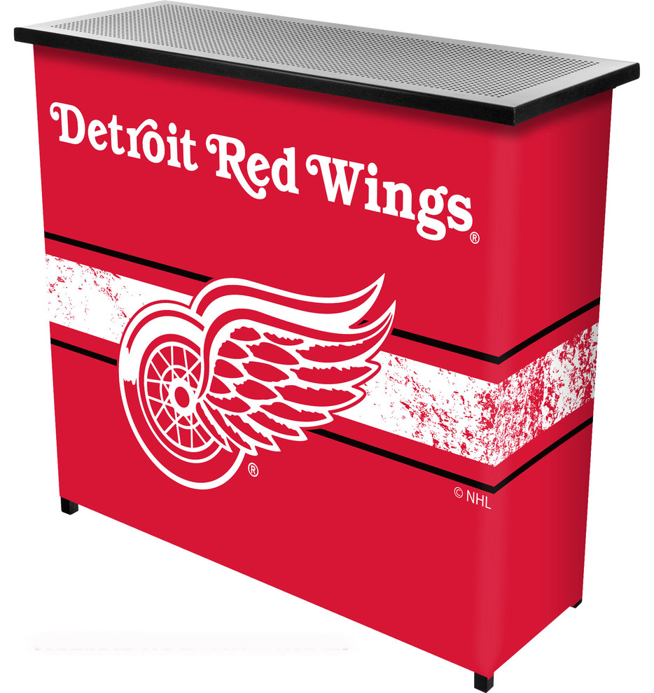 NHL Portable Bar With Case, Detroit Redwings