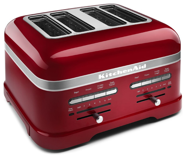 kitchenaid 4 slice toaster red