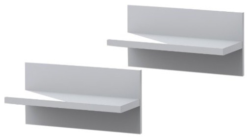 Liber-T Floating Shelves, 2 Piece, White