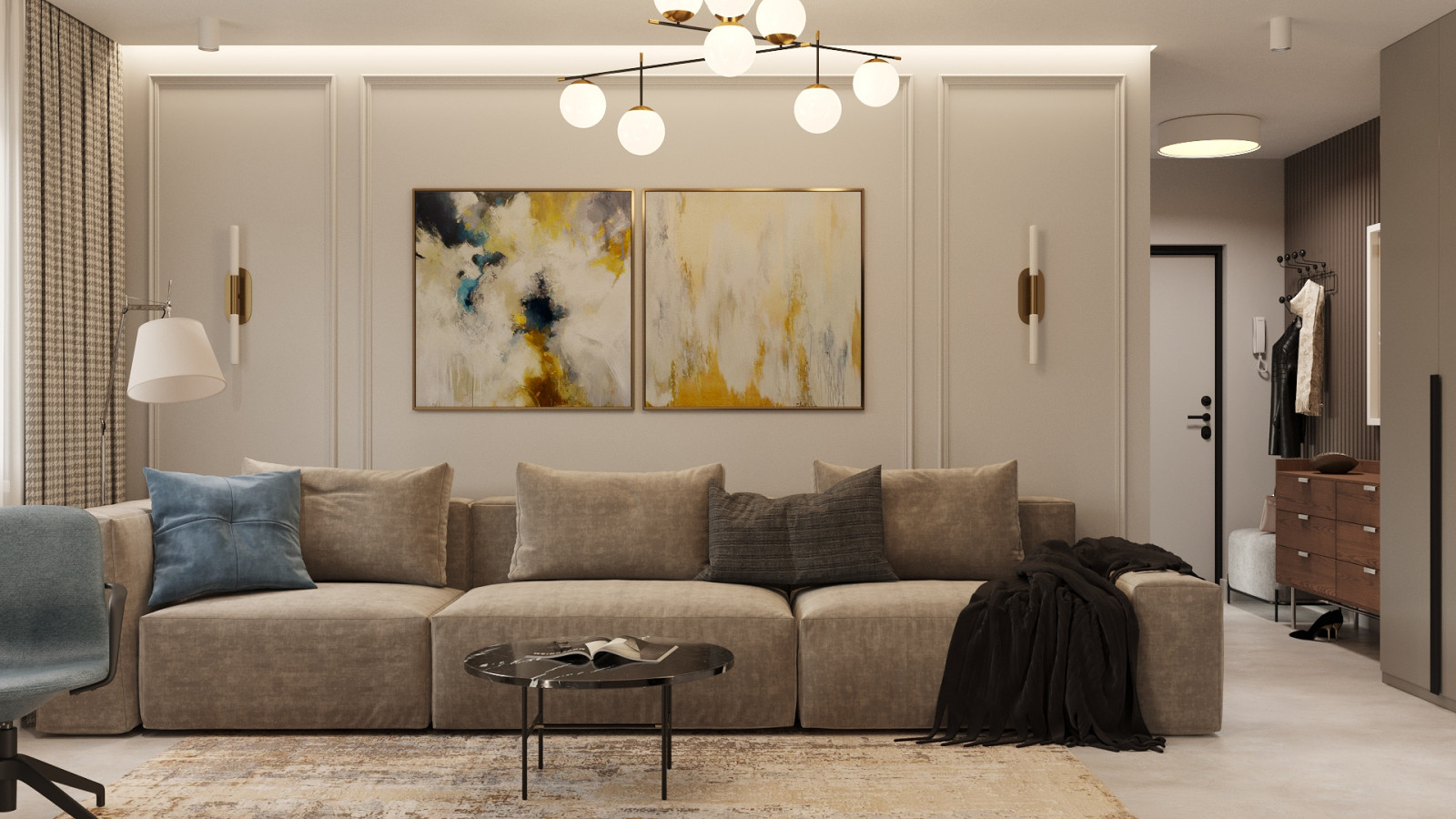 Лаконичная квартира для молодой семьи