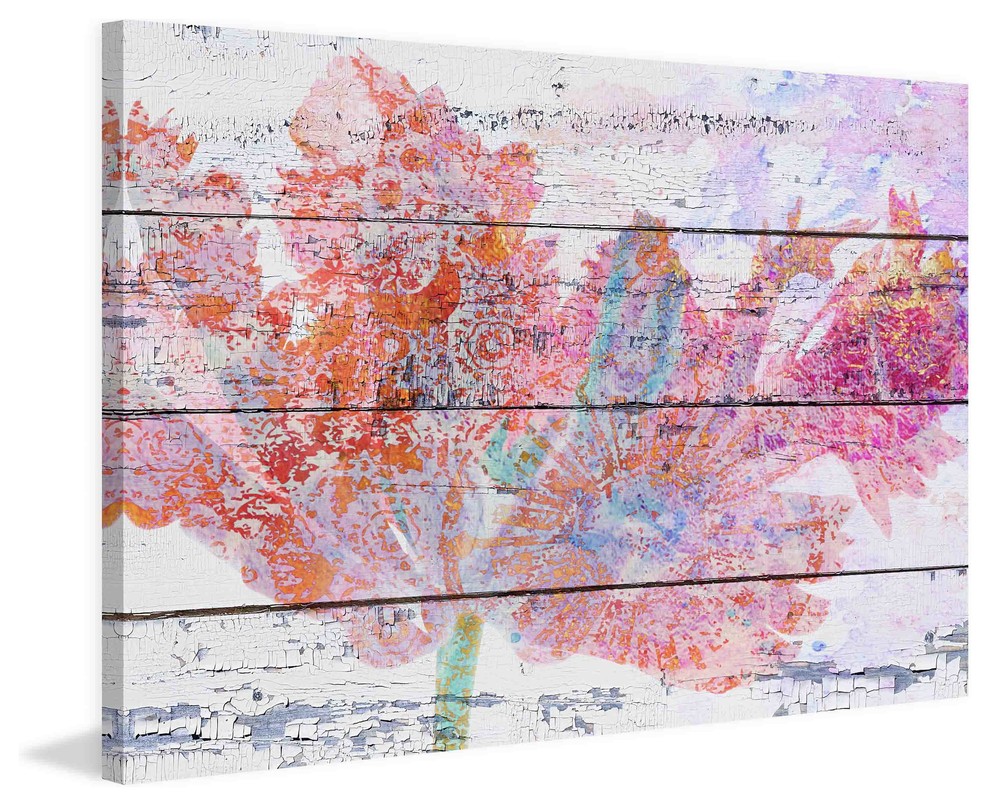 "Floral Vintage" Painting Print on Canvas by Irena Orlov, 36"x24